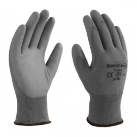 Guantes de nylon gris con poliuretano mod. 51610