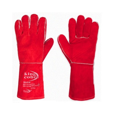 Guantes para soldador King Cobra rojo mod. 99814