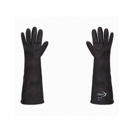 Guantes largo de latex negro contra acidos  mod. 56450