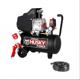 Compresor Husky con pistola y manguera de 2.5HP y 25LT