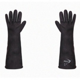 Guantes largo de latex negro contra acidos  mod. 56450