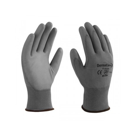 Guantes de nylon gris con poliuretano mod. 51610