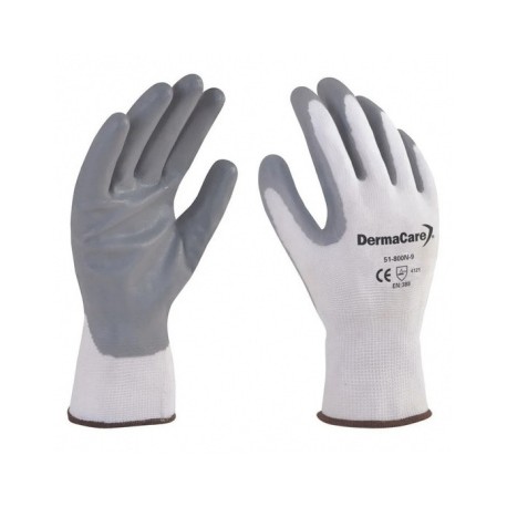 Guantes de nylon blanco con nitrilo espumado mod. 51800